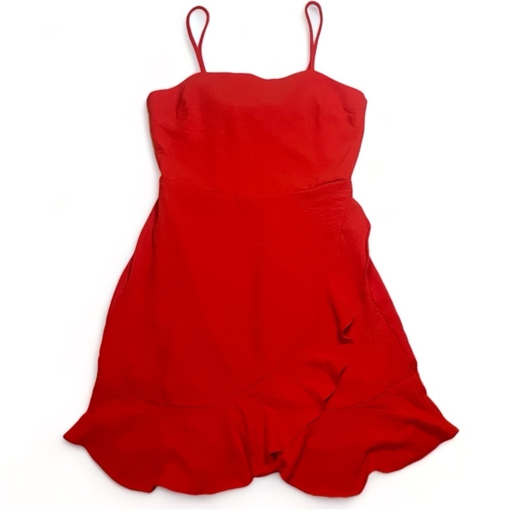 MONTEAU‎ Los Angeles Res Dress Open Back Bow Ruffles size Large Vacation Party